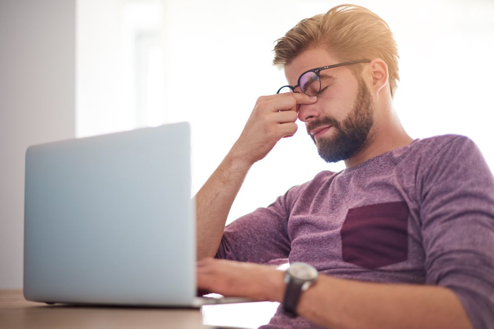 frustrated website user