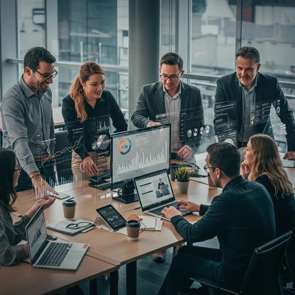 Team using digital tools for business automation and efficiency