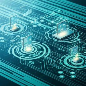 Abstract visual of autonomous web agents showing AI-driven automation and data flow