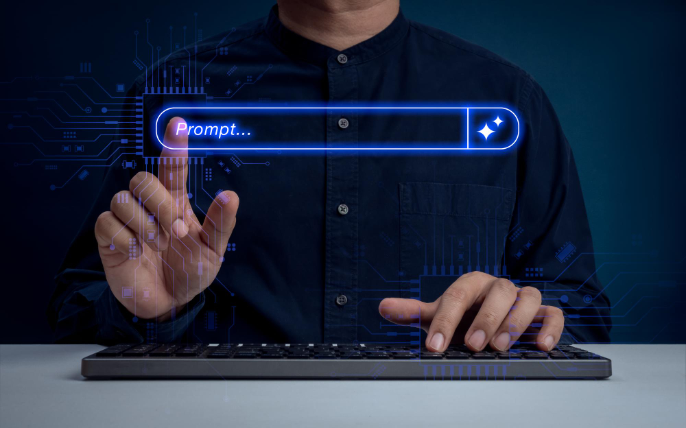 Customer asking an AI assistant for a business recommendation