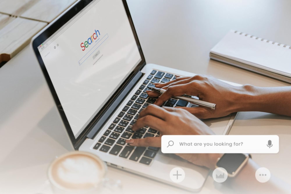 searching on a computer